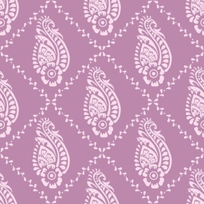 Paisley floral bagh block print (Pink)