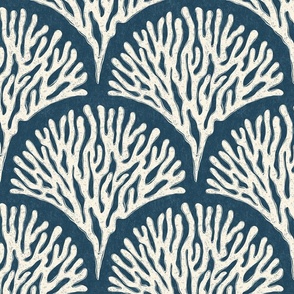 Block Print Coral - Large Scale