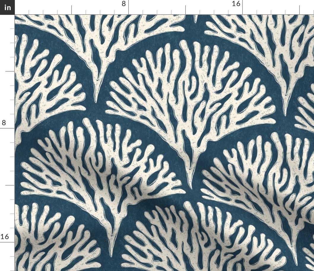 Block Print Coral - Large Scale