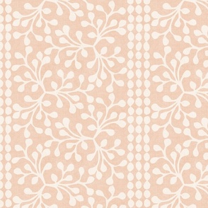 Block Print Branch Stripe, softest peach (Xlarge)