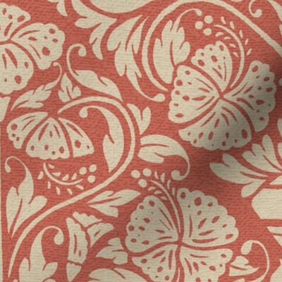 hibiscus-block print-ornate-terracotta-large scale