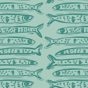 Block Print Sardines