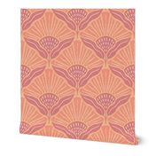 Flourishing Floral Rays in Peach