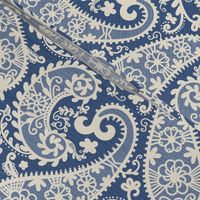 Paisley Forget-Me-Not - block print