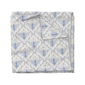 LET IT BEE FRENCH BLUE ECRU LINEN CANVAS 