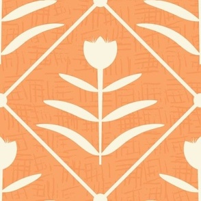 Floral Pattern. Block Print