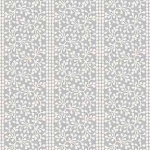 Block Print Branch Stripe, light gray (Medium)