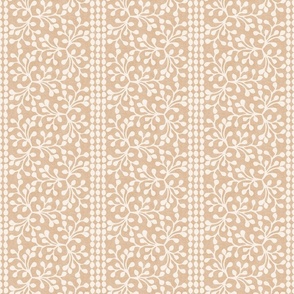 Block Print Branch Stripe, honey gold (Medium)