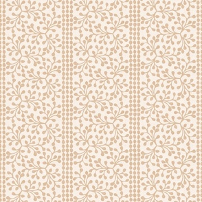 Block Print Branch Stripe, ivory honey gold (Medium)