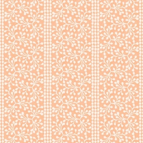 Block Print Branch Stripe, peach fuzz (Medium)