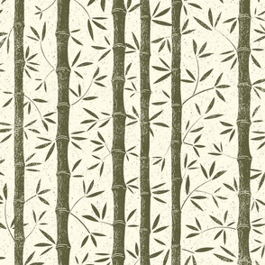 Bamboo Block Print Halfdrop - size L