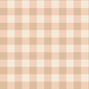 Boho Gingham in Soft Neutral (Large scale)
