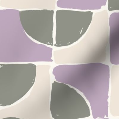 Painted squares_abstract_Large_Lavendar Olive green