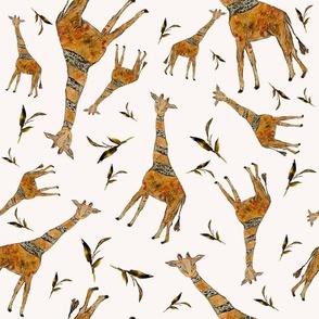 Hand-Painted Whimsical Giraffe Medium Scale