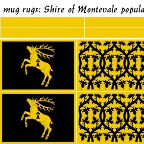 mug rugs: Shire of Montevale (SCA)