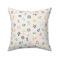 Cute colourful kids abstract symbols design