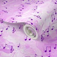 Music Notes Purple on Purple Marble