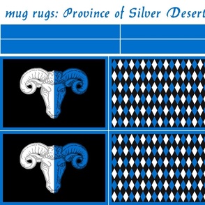 mug rugs: Province of Silver Desert (SCA)