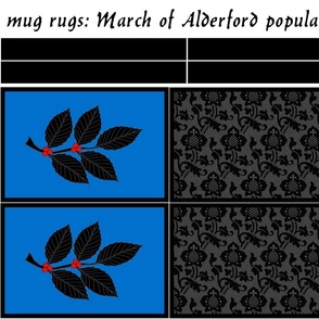 mug rugs: March of Alderford (SCA)