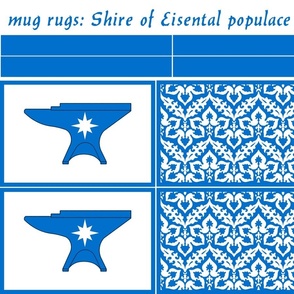 mug rugs: Shire of Eisental (SCA)