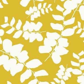 Dancing Leaves Gold and Cream - Urban Botanical Garden - Large 