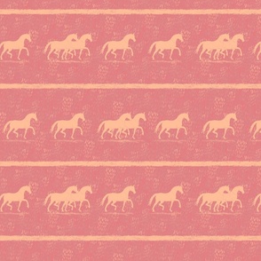 Horses In Motion | Peach Fuzz | Textured Stripe | Small