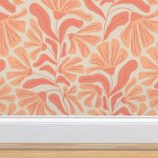 Retro Whimsy Peach Fuzz Floral