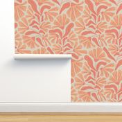 Retro Whimsy Peach Fuzz Floral