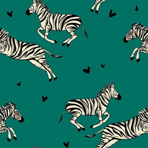 zebra in love -  Benjamin Moore Juniper
