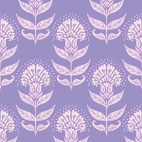 Aurelia Floral Lavender Ivory Pink MEDIUM  4x4 inch