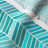 Chevron Watercolor Turquoise Small 