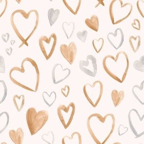 Gold and Silver Hearts