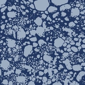 Abstract Animal Print Snakeskin - Navy and Powder Blue