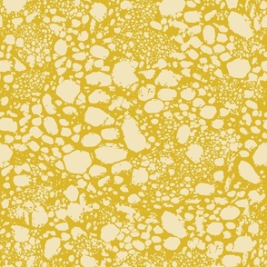 Abstract Animal Print Snakeskin - Yellow and Cream
