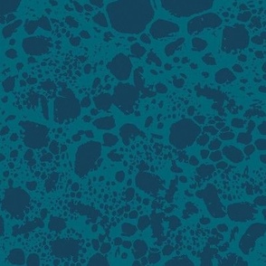 Abstract Animal Print Snakeskin - Deep Teal Blue