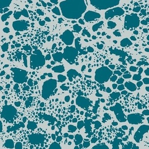 Abstract Animal Print Snakeskin - Jewel Tone Teal Blue Green 