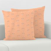 Peach fuzz kitty cats kids animal pattern