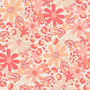 Floral Jungle - Medium - Peach