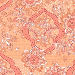 Peach Fuzz Jaipur  Boho Floral mashup by Jac Slade