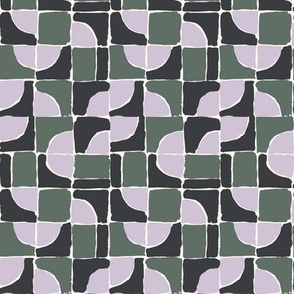 Painted squares_abstract_Small_Lanender and wreath green