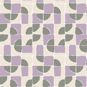 Painted squares_abstract_Small_Lilac and Olive green