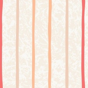 M-FLORAL PATH-8K-peach fuzz peachy pantone 2024 candy stripe vertical stripe on cream textured background