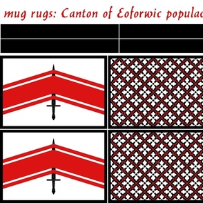 mug rugs: Canton of Eoforwic (SCA)