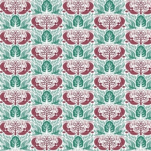 Mystical Forest Harmony [wine red & green] small