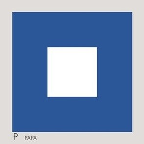 Letter P Nautical Flag for Fill A Yard - 5" flag on 6" square