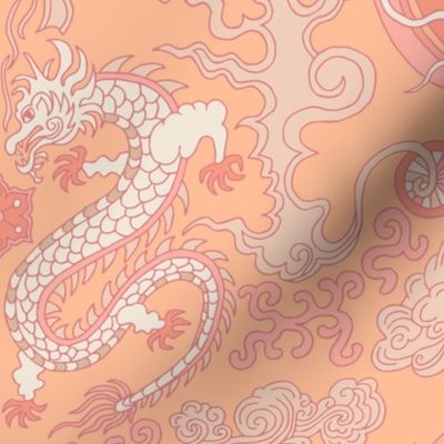 chinese year of the dragon damask peach plethora