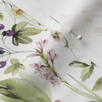 Small - My Enchanting  Hand Painted Nostalgic Wildflower Meadow