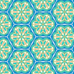 hexagonal tile pool