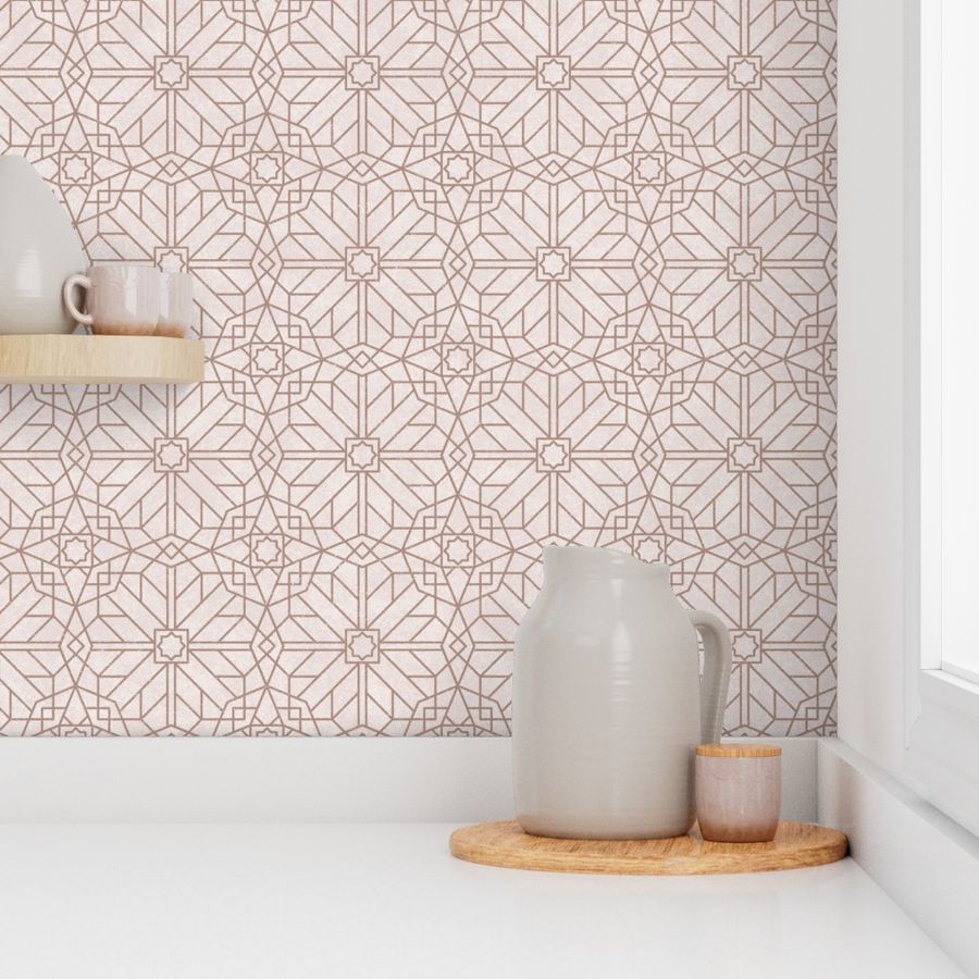 geometric deco - clay & blush