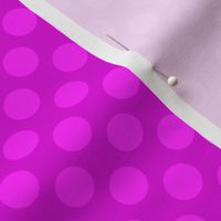 Neon bright pink polka dot pattern